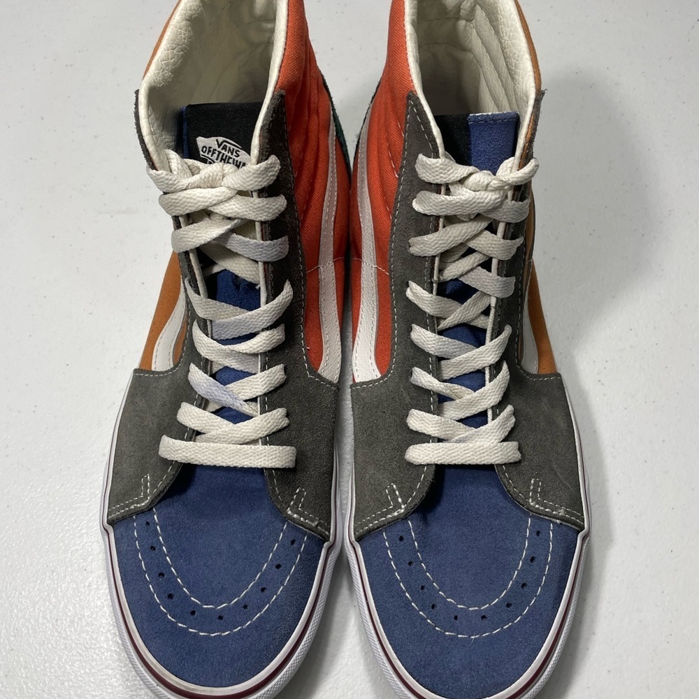 Vans Men's Blue and Gray High-Top Sneakers Size 9.5 Women’s 11 SB-40